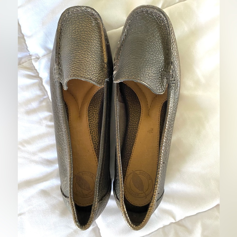 Metallic Slip On Loafers